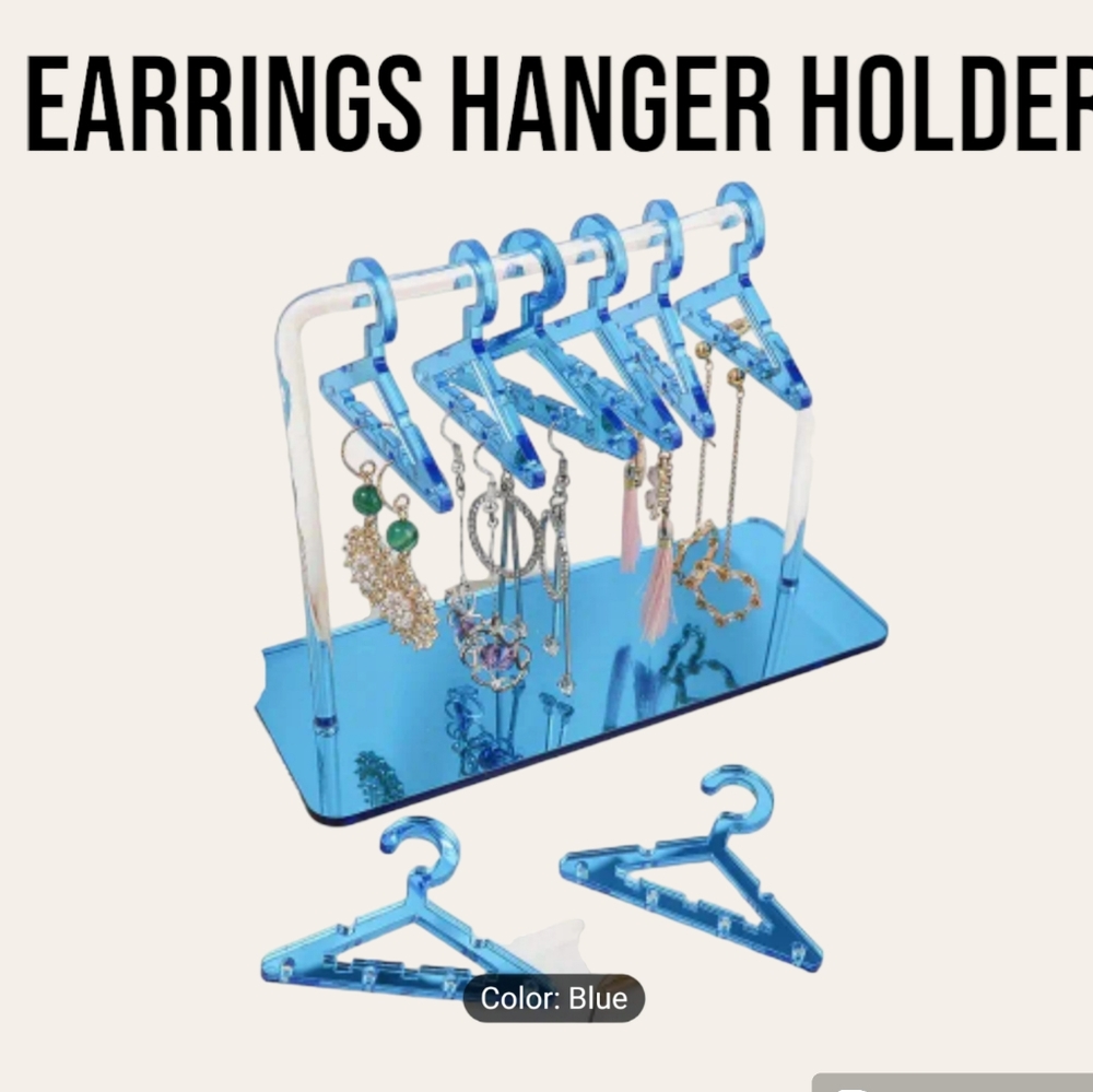 Acrylic Creative Earring Display Stand - Blue